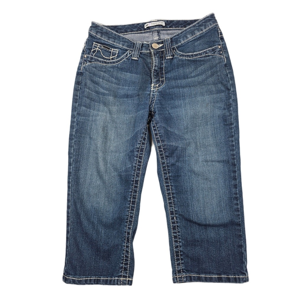 Lee Capri Jeans Womens 6 Blue Denim Slender Secret Cropped Slender Secret